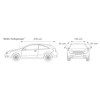 Cartrend 70339 Half car cover "New Generation", weatherproof, size M,