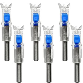 Bgary Lighted Nocks 0.3'' ID 6Pcs Led Archery Nocks for Hunting Shooting Practice Blue
