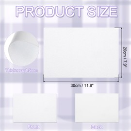 sourcing map 5 Pack White Glitters Foam Sheets, 8 x 12 Inch Sparkle EVA Foam Sheets Thin Foam Paper for Crafting, DIY Project, Classroom, Scrapbooking (1.5mm Thick)