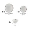 Cello Regal Collection 18 pc Dinnerware Set, Service for 6,