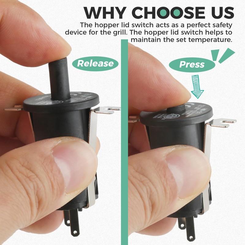 MOOTVGOO 2 Pack Hopper Lid Door Switch Kit Replacement for
