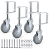 ERKOON 4 Packs Heavy Duty Gate Wheel Spring-Loaded Gate Casters,