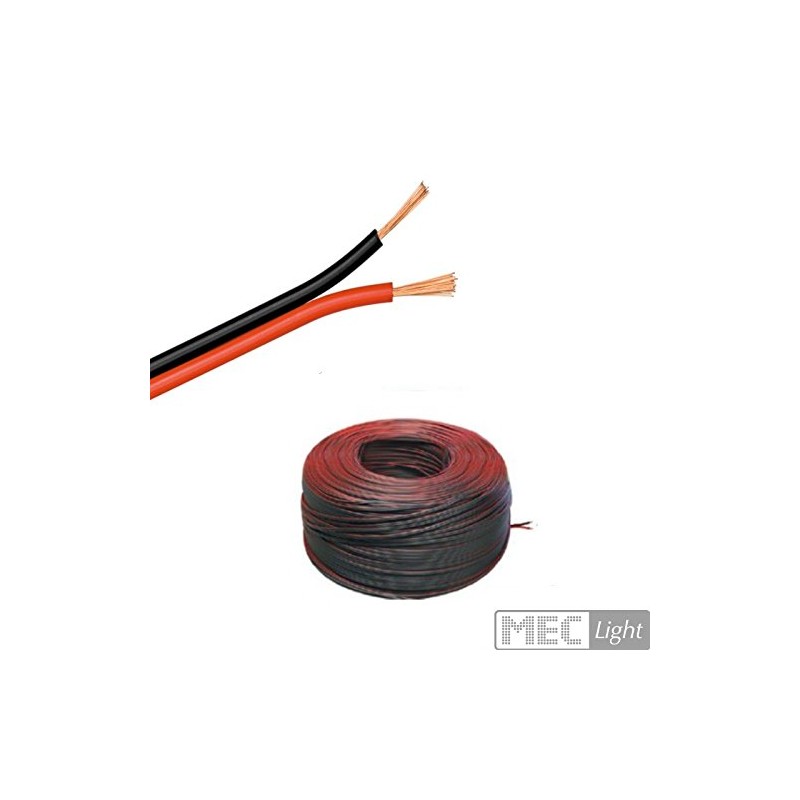 5-100 m LED Cable Twin Braid 2 x 0.50 mm²