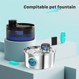 Cat Water Fountain Filters: 12 Cat Fountain Filter - ONLY for Battery Operated Cat Water Fountain - 6 Pieces of Filters + 6 Pieces Sponges of Cat Fountain Cordless