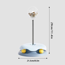 Dbeans Flourithing Blue Rabbit Toys Transparent Two-Hole Food Storage Bunny Toys for Rabbits Indoor Bunny Supplies Bunny Accessories for Rabbits