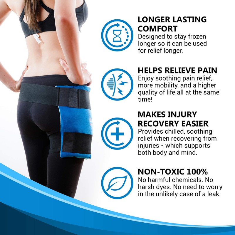 Soft Gel Hip Ice Wrap by Cool Relief (2 Removeable