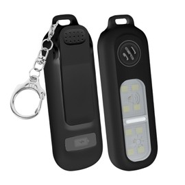 Chatthen Pocket Alarm, Alarm for Women on the Go, Running Lamp Jogging Self Defense Flashing Light, School Bag Light, USB Type-C Charging, for Children, Women and Seniors, Black, 1 Pack