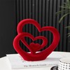 AWNR Red Heart Hands Sculpture,Small Shelf Decor,Tv Stand Decor Items