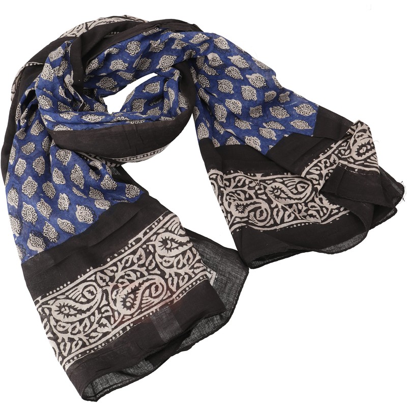 GURU SHOP Lightweight Pareo, Sarong, Hand Printed Cotton Cloth, Men/Women,