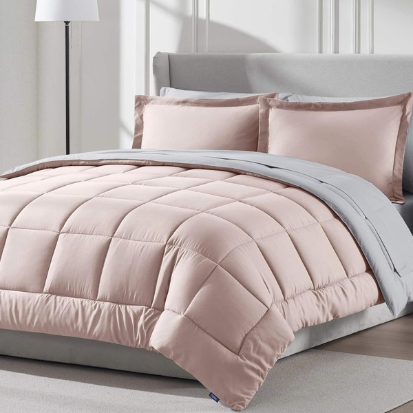 Nestl Full Size Comforter Set 7 Piece - Reversible Bedding