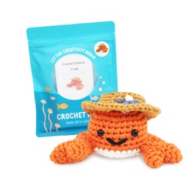 Crochet kit for beginners - Learn to Crocheting with Crab Crochet Kit for Kids and Adults - Beginner Crochet Knitting Supplies and Accessories Kit with manual and Step - by Step Video Tutorial