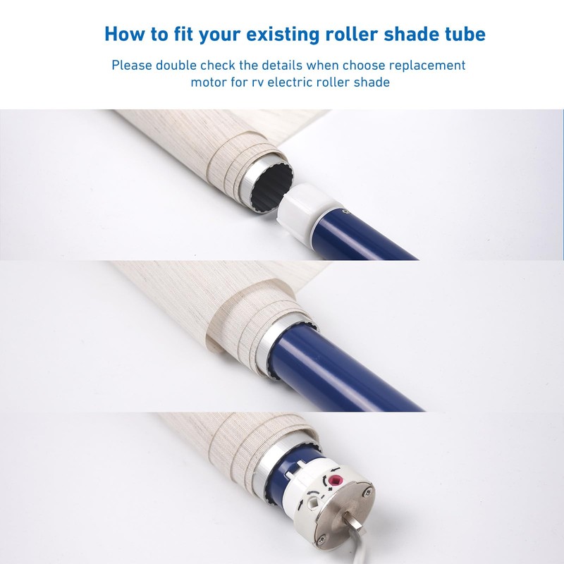 Rollerhouses DM25DS 12V RV Electric Roller Shade Replacement Motor RV