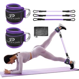 Ankle Resistance Bands with Cuffs: Women Ankle Strap Band for Working Out - Ankle Resistance Bands for Glutes Hip & Leg Butt Training Workout Exercise Equipment
