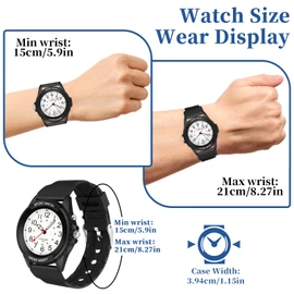 PROKING Analog Watch for Women Nurses 50M Waterproof Night Light Easy Read | 12/24H Military Time, 39mm Large Case, Soft Band, Nurse Essentials Birthday Gift, Nurse Doctors Daily Commute