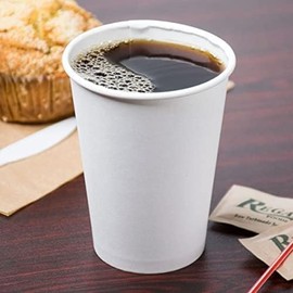 HOT BARGAINS, 200 x 12oz Single Wall White Paper Cups for Hot Drinks Premium Disposable Coffee/Tea Paper Cups Perfect for Your Home, Café, Work, Parties or Outdoors. (White, 12OZ)