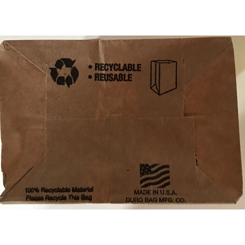 Duro Bag Brown 2# Recycled Paper Bag, 500 ct Made