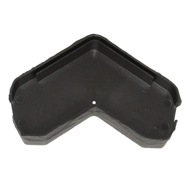 2 x Slate Grey Enviro Tile Ridge Gable End Cap