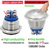3PCS 16mm Momentary Push Button Switch Waterproof IP67 0.63" Domed