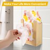 CRAKTH Bamboo Wipes Dispenser Wall Mount, Wipe Box Holder for