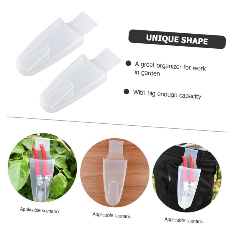 LALAFINA 2pcs Pruning Shears Holder Protective Plastic Case for Scissors