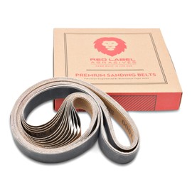 Red Label Abrasives 1 X 30 Inch 400 Grit Sanding Belts - Industrial Grade Silicon Carbide - 12 PACK - For Knife Sharpening and Metalworking