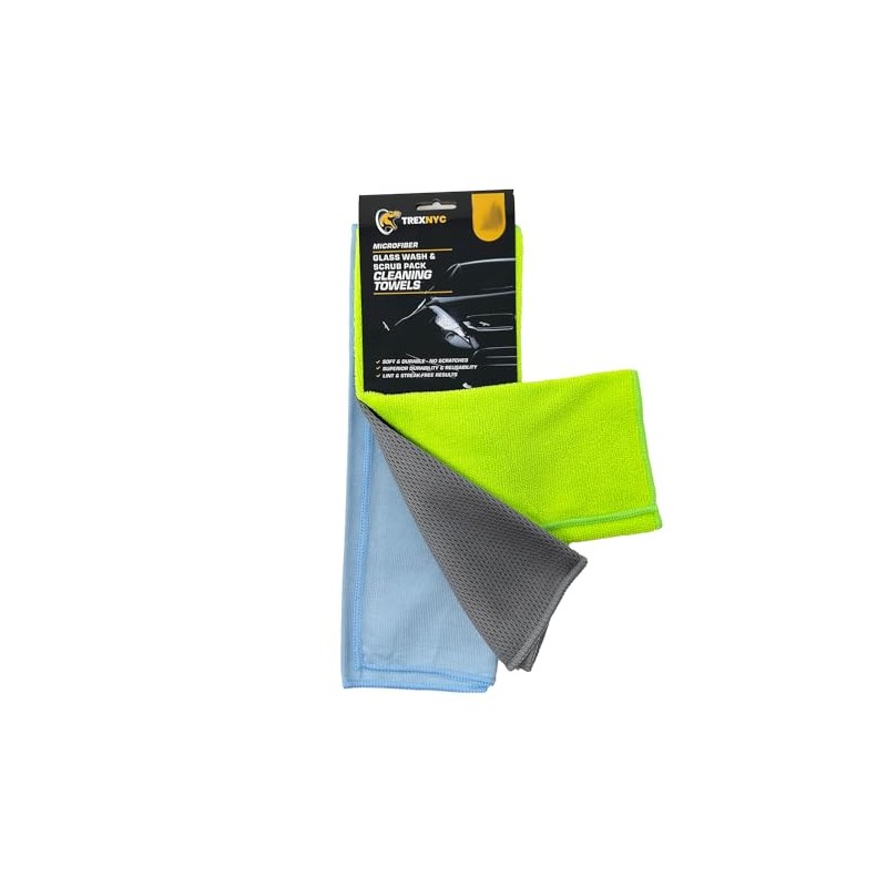 TrexNYC Microfiber Cleaning Cloth Set - Soft & Durable Cleaning
