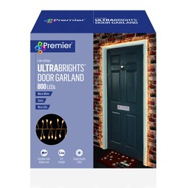 Premier 5.5m Ultrabrights Door Garland 800 LEDs in Warm White, JNS_466197