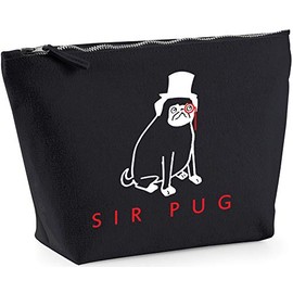Hippowarehouse Sir pug dog printed make up cosmetic wash bag 18x19x9cm