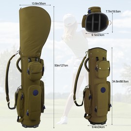 Golf Cart Bag, Top 5 Way Organizer Divider, Waterproof Golf Bag, 6 Storage Pockets，with Comfort Handles, Rain Cover