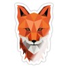 Spreadshirt Fuchs Polygon Low Poly Stickers, 10 x 10 cm,