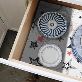 Shelf Liner 18 INCH Wide by 32.5 FT Long Non Adhesive Kitchen Drawer Liner, Waterproof Shelf Liner Durable Anti-Slip for Kitchen Cabinets