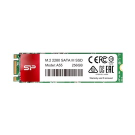 Silicon Power A55 256GB M.2 2280 SATA III SSD, 3D NAND with SLC Cache, Up to 560MB/s, Internal Solid State Drive for Desktop Laptop Computer