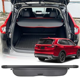 Volcaner Cargo Cover for Honda CRV 2023-2025 2026 Accessories (Leather), for 2023-2026 Honda CRV Accessories(Include Hybrid) Retractable Trunk Cover Shield Shade Privacy Screen Anti-Theft for CR-V