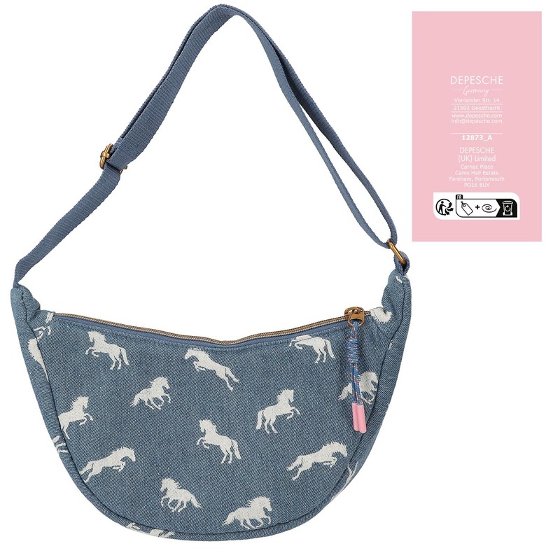 Depesche 12873 Miss Melody Denim - Small Half Moon Shoulder