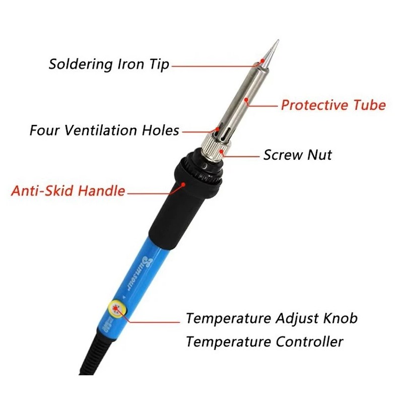 Sumsour 2Pcs Solder Iron w/Adjustable Temperature 120VAC Soldering Pencil Pen