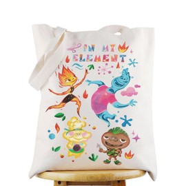 WZMPA Ember & Wade Canvas Tote Bag Ember & Wade Fans Gift In My Elemental Shoulder Bag Ember & Wade Merchandise, In My Elemental Tg