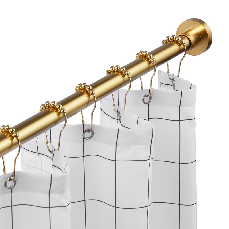 EBOATOP Shower Curtain Rod Tension- Never Rust No Drill Non-Slip