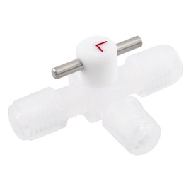 AS ONE Miniature CTFE 3-Way Faucet (Tube Connection Type) B-3-3L /2-9976-04