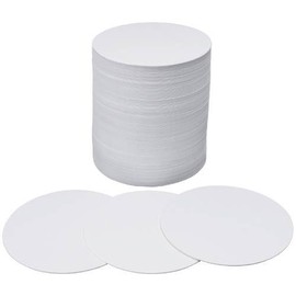 Paper Coasters White Solid Round 100 Sheets/Pack