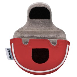 Sahara No-Logo Synthetic Leather Mallet Putter Headcover, Red