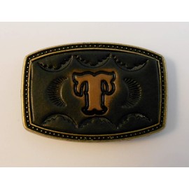 Handmade in USA - Small Leather Name Buckle For Narrow Belts, 1 to 5 Letters