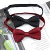 Medsuo Adjustable Kids Bow Tie Pre-tied Bowtie Solid Color Children