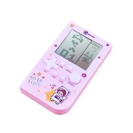 TAQY New Block Game console with 26 Game Macaron Colors Retro Game Machine Pocket Game Machine Brick Game/Racing/Tank Battle Puzzle Toy Electronic Nostalgic Handheld Device Children's Gift (Pink)