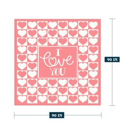 Neatee Living Valentines Day Throw Blanket Queen Size Pink Plaid Love Heart Blanket Girlfriend Wife Couple Blanket for Bed Couch Large Big Soft Lightweight Plush Fleece Blanket and Throws 90x90