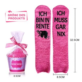 Funny Gifts for Women Stopper Socks, I Am in Pension, I Must Gar Nix Socks, Retirement Socks, Women's Colleague Pensioner, Funny Gift, Woman Cuddly Socks, Funny Socks, Retirement Entry Farewell Gift,