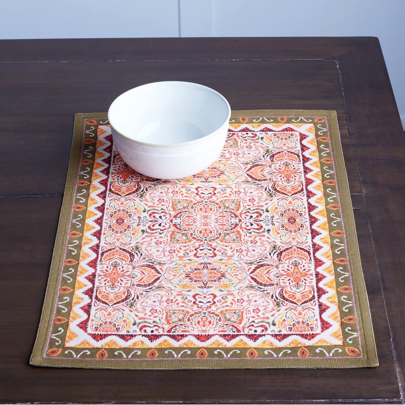 Maison d' Hermine Damask 100% Cotton Set of 4 Placemats
