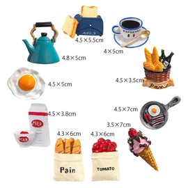 Fridge Magnets Decoration Magnets 10 Pcs Refrigerator Decoration Real Food Series Strong Suction Power 3D Design Home Decor Small Items Gift Funny Fridge Magnets (Real Food Series)