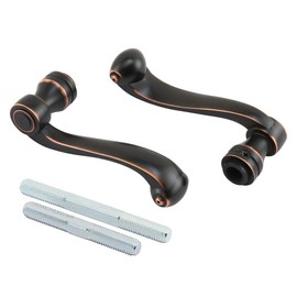 Prime-Line E 2666 French Colonial Door Levers, Heavy Weighted Casting Design, Classic Bronze (1 Set)