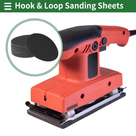 X AUTOHAUX Sandpaper Hook & Loop Sanding Sheets 180x180mm Black 150 Grit Round Efficient Grinding and Polishing Automobile Manufacturing and Repair Woodworking