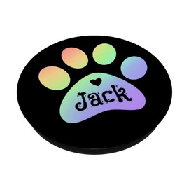 Jack Paw Print Love Dog Cat Gift Pet Heart Rainbow